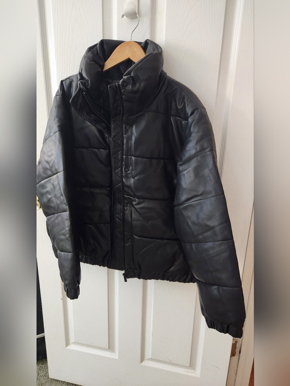 DKNY Sport Black Faux Leather Jacket